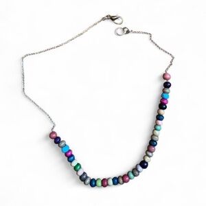 Multicolor Beaded Necklace on chain